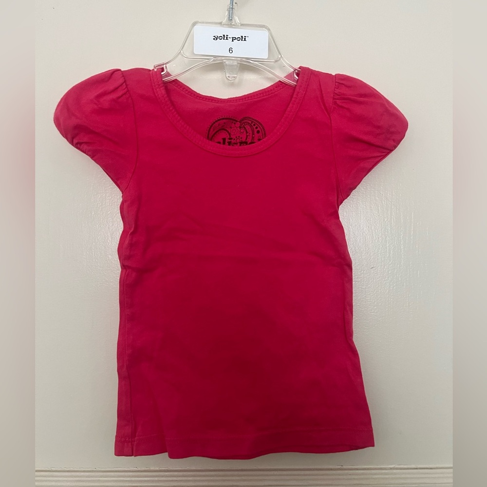 Yoli Poli brand new, organic cotton, red-pink t shirt